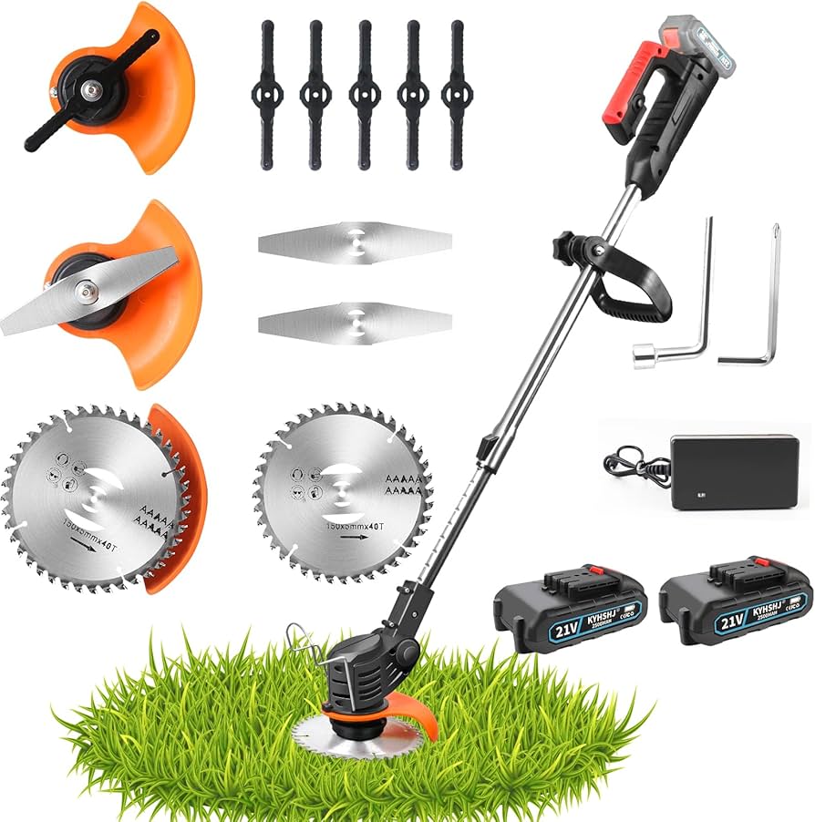 Coupe-herbe à batterie 24 V avec 2 batteries et chargeur et plus